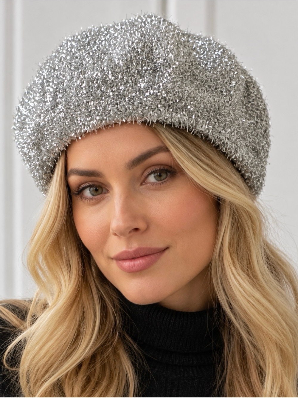 ADORA Silver Sparkle Beret